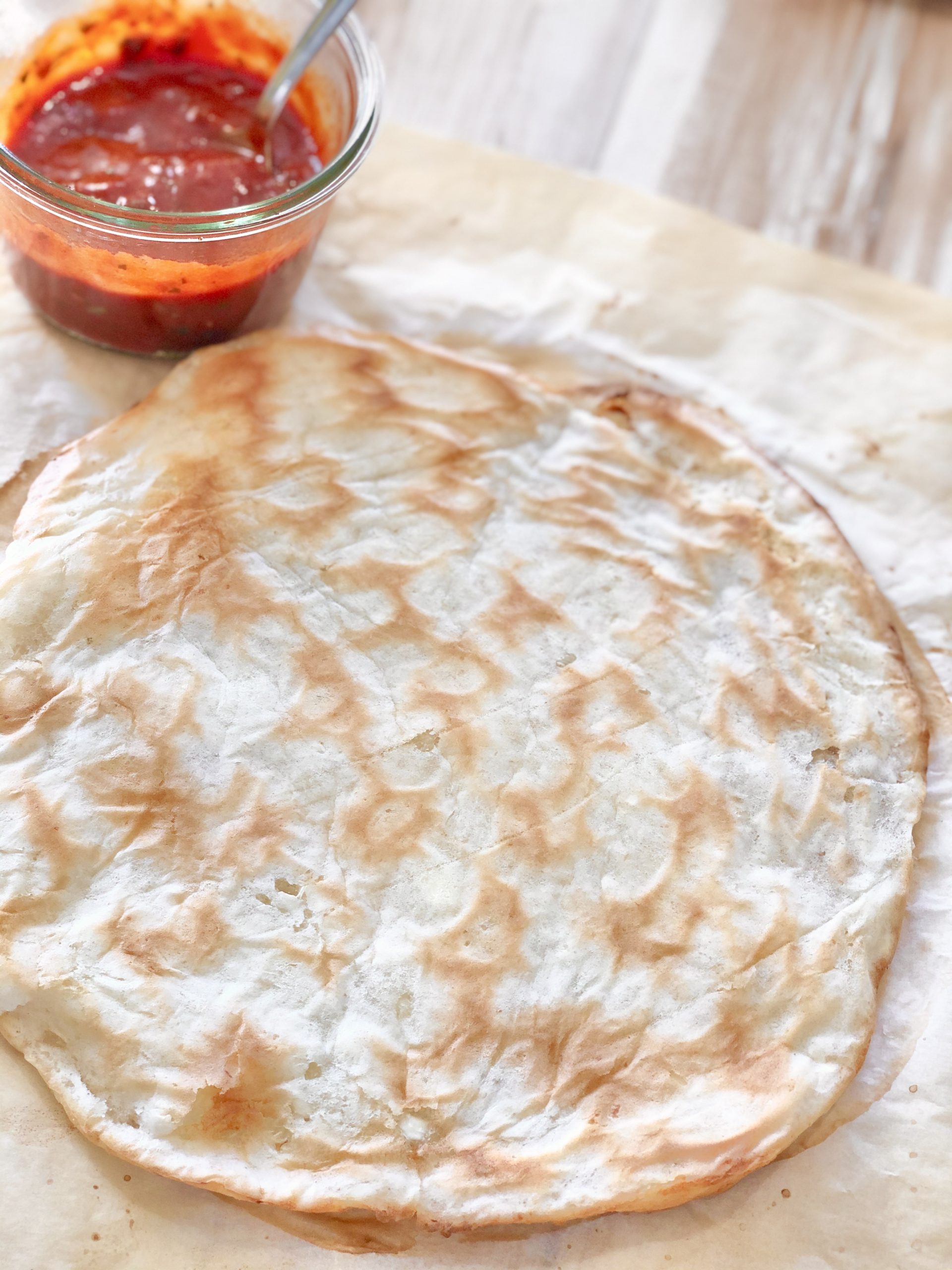 pate à pizza à base de farine de manioc