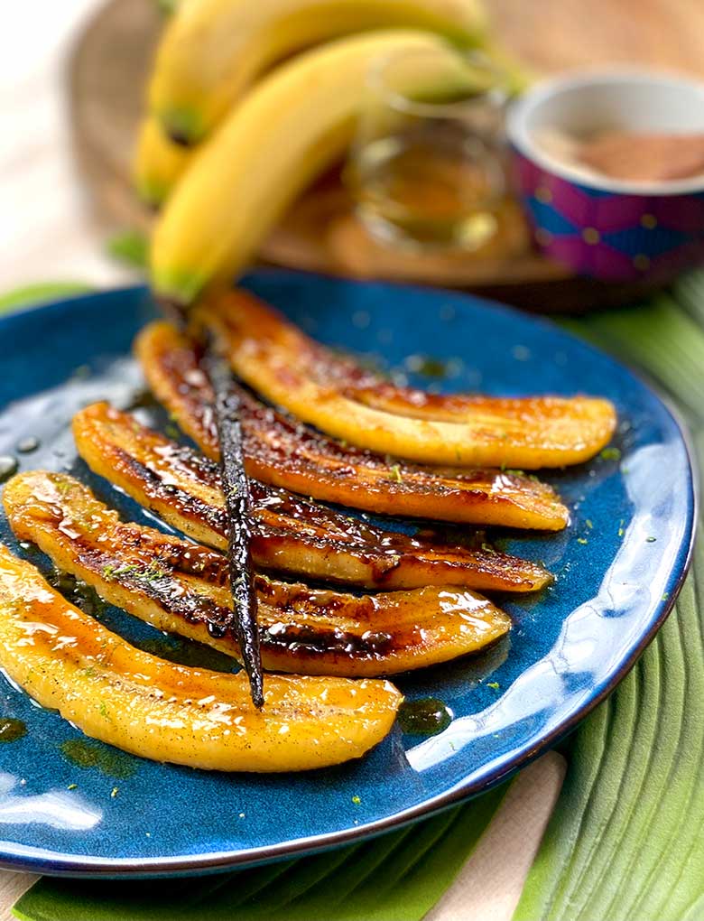 Bananes flambées au rhum antillais